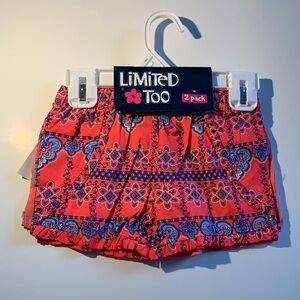 Girls Limited Too 2 pack summer shorts 2T